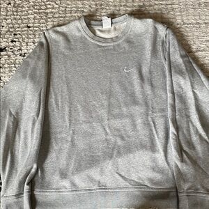 Nike Men's Light Gray Crewneck Sweater